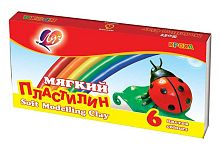 Пластилин мягкий  6цв., 99гр. ЛУЧ "Кроха" 12С 863-08 со стеком