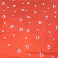 Пакет металл.+рис. 30*50 Белые цветочки на красном 16896