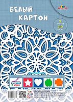 Картон белый А4  5л. АППЛИКА "Белый узор" С2818-07 310гр/м2,в ПЭТ