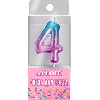 Свеча-цифра д/торта "4" deVENTE "Degrade" 9060503 6,0*3,8*0,9см,держ.2,6см,пластик./к Свеча-цифра д/торта "4" deVENTE "Degrade" 9060503 6,0*3,8*0,9см,держ.2,6см,пластик./к