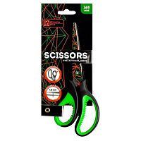 Ножницы 16,5см ФЕНИКС "Геометрия" 64528 зелён./оранж./чёрн.,нерж.сталь