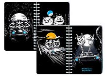 Записная книжка А6  80л. АППЛИКА спираль Перевертыш "Ночные гонки" С1226-67