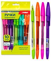 Ручка шар. INTELLIGENT DK-2 синяя,0,7мм,грип,асс.