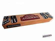 Игра настольная Рыжий кот Домино AN02563 деревянное,в коробке