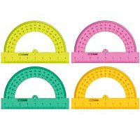 Транспортир СТАММ 180град./12см ТР34 цветной прозрачный