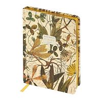 Ежедневник н/д А5 120л. BV кож.зам. "Flora. Summer Greens" 3-744/03 зол.срез,беж.бум.,линейка