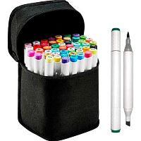 Маркеры д/скетчинга 48цв. deVENTE "Emotion" 5044114 двухст.,кисть/скош.,трёхгр.корп.,в текст.сумке