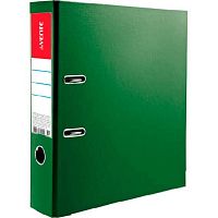 Регистратор 75мм deVENTE А4 3093332 PP,зелён.,разбор.двухстор.,наварн.карм.с этикет.,металл.окант.