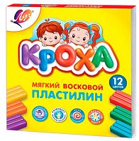 Пластилин 12цв.,198гр. ЛУЧ "Кроха" 23С 1484-08 мягкий, со стеком