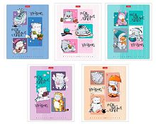 Тетрадь 24л. (клетка) ХАТ "Приключения кота Пирожка" скругл.углы,асс.