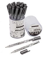 Ручка гелевая BV Sketch&Art "UniWrite.Silver" 20-0312/01 серебр.,0,8мм,