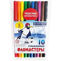 Фломастеры 10цв. CENTROPEN 7790/10 "Пингвин" смываемые,в блистере