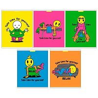 Тетрадь 48л. (клетка) КанцБиз "Релакс" 13074/5 флюор.,асс.