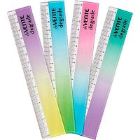 Линейка 15см deVENTE "Degrade" 5091421 пластик.,волн.край