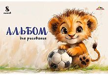 Альбом для рис. 8л. АППЛИКА "Львёнок-футболист" С1004-33 офсет