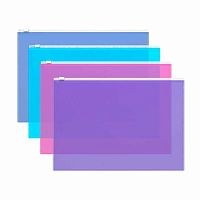 Папка на молнии А4 EK "Fizzy Vivid" 47069 Zip,п/прозр.,пластик,140мкм,асс.