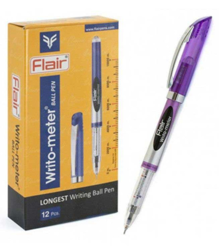 Ручка шар. FLAIR "Writo-Meter" F-743 синяя 0,6мм,шкала на стержне