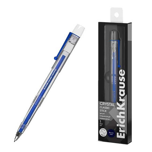Ручка гелевая EK Crystal Stick Classic 61314 синяя,0,5мм