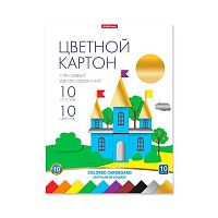 Картон цв. мелов. А4 10л.10цв. EK 58498 в папке