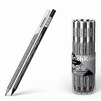 Карандаш ч/гр. EK "Illusion" 60729 HB круглый,чёрно-белый