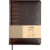 Записная книжка А5  80л. deVENTE "Belcanto" 2251518 кож.зам.,коричн.,клетка,крем.бум.,поролон