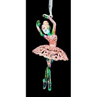 Игрушка ел. ЛЬДИНКА "Балерина" 253358 акрил,14см,прозр./розов.блёстки