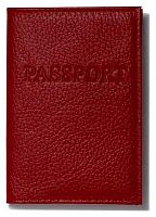 Обложка д/паспорта ИМИДЖ Passport 1,01гр-ФЛОТЕР-201 натур.кожа,красн.,тисн.конгрев