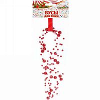 Игрушка ел. "Бусы" 2м Роса 201-0449 красный d-7,5мм