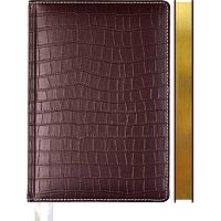 Ежедневник 2026г. А5 168л. deVENTE кож.зам. "Wild" 2232613 т.-коричн.,зол.срез,крем.бум.,подар./к