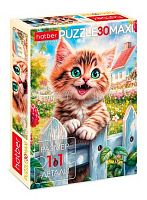 Пазлы   30 ХАТ А4 MAXI "Счастливый котик" 34431