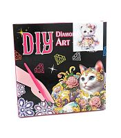 Мозаика алмазная DIAMOND "Мишка в платье" 654-0355 на акриловой подставке,22.5*24см