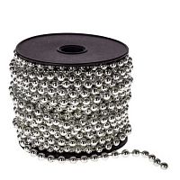 Бусы на ёлку 5м ЛЬДИНКА 253172 серебро,d-6мм,пластик