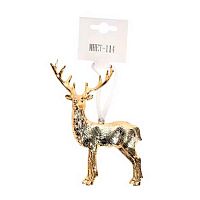 Игрушка ел. ЛЬДИНКА "Олень" 253386 пластик,11см,золото
