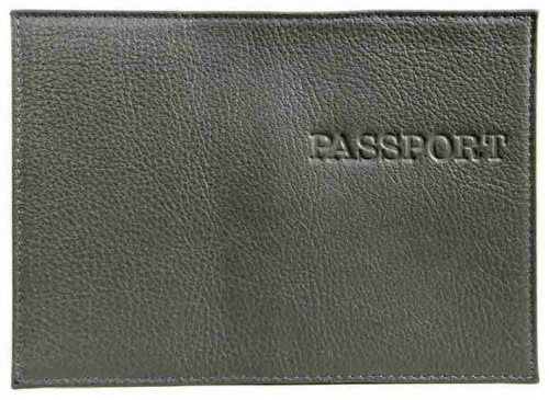 Обложка д/паспорта ИМИДЖ Passport 1,01гр-ФЛОТЕР-239 натур.кожа,серая,тисн.конгрев