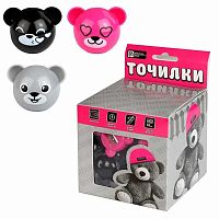 Точилка 1отв. ФЕНИКС "Мишка в шапочке" 69656 полистирол,4*3,1*3,1см,асс.