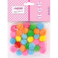 Набор д/творчества deVENTE "Помпоны" 8000801 30шт,20мм,пластик.пакет,асс.