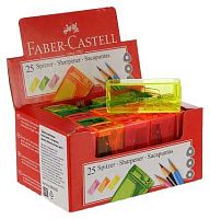 Точилка с контейнером 1отв. Faber-Castell 581525 флуор.асс.