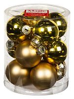 Игрушка ел. ФЕНИКС "Шары золотые" 92663 (12шт),стекл.,4*4*4см