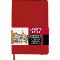 Скетчбук А5  80л. deVENTE тв.обл. "Art"2134407 красный,кож.зам.,крем.бум.140 г/м2