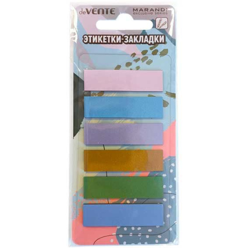 Набор самокл. этикеток-закладок deVENTE 44*12мм,6*20л. "Metallic" 2011457 пластик.,6цв. Набор самокл. этикеток-закладок deVENTE 44*12мм,6*20л. "Metallic" 2011457 пластик.,6цв.