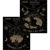 Папка-конверт на кнопке А6 deVENTE "Zodiac" 3071307 непрозр.,180мкм,тисн.фольг.,асс.