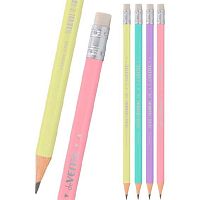 Карандаш ч/гр. пластик. с ласт. deVENTE "Pastel" 5032337 HB,2мм,трёхгр.,заточ.,цв.корп,асс.