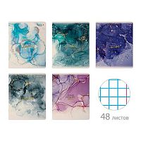 Тетрадь 48л. (клетка) АЛЬТ "Мрамор" 7-48-1310 мел.карт.,мат.лам.асс.