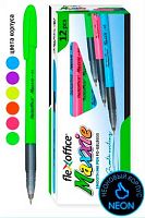 Ручка масл. шар. FlexOffice "Maxxie Neon" FO-GELB035N MIX BLUE синяя,0,5мм,корп.асс.