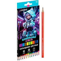 Карандаши 12цв. deVENTE "Korokoro" 5022534 шестигр.,2М,диаметр гриф.2,8мм,к/к