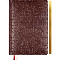 Бизнес-блокнот А4  60л. deVENTE кож.зам. "Wild" 2056436 тёмн.-коричн.,крем.бум.,зол.срез,подар./к