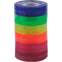 Скотч 12мм*10м deVENTE 4162800 неон. цв. в асс., полипр. основа,прозрачный 45мкм (6шт)