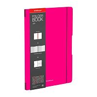 Тетрадь 2х48л. (клетка) А4 EK пластик.обл. "FolderBook Neon розовая" 56103 съёмн.обл.