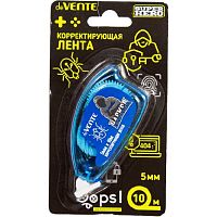 Коррект. лента deVENTE 5мм*10м 4062333 "SuperHero" голуб.п/прозр.корп.,фронт.аппл.,карт.блист.