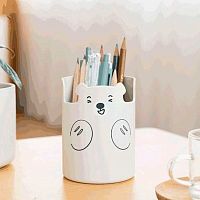 Подставка д/пиш.принадл. deVENTE "Teddy Bear" 4104344 белая 10,5*7,8см,с принтом